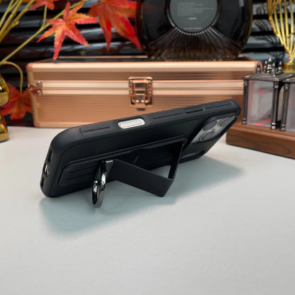 Luxury Matte Metal Ring Stand Phone Case for iPhone 17 Pro Max & Air