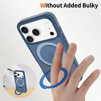 Luxury MagSafe Fold Stand Case for iPhone 17 Air 16E 16 15 14 13 12 Pro Max