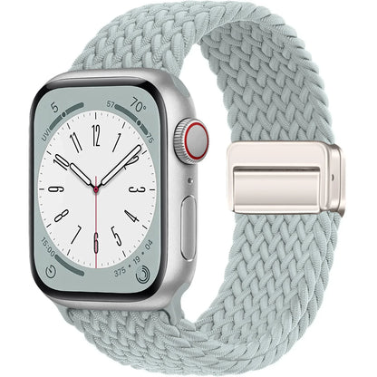 Braided Strap for Apple Watch Ultra 2 & Series 9–3, Magnetic Buckle Band 49–38mm