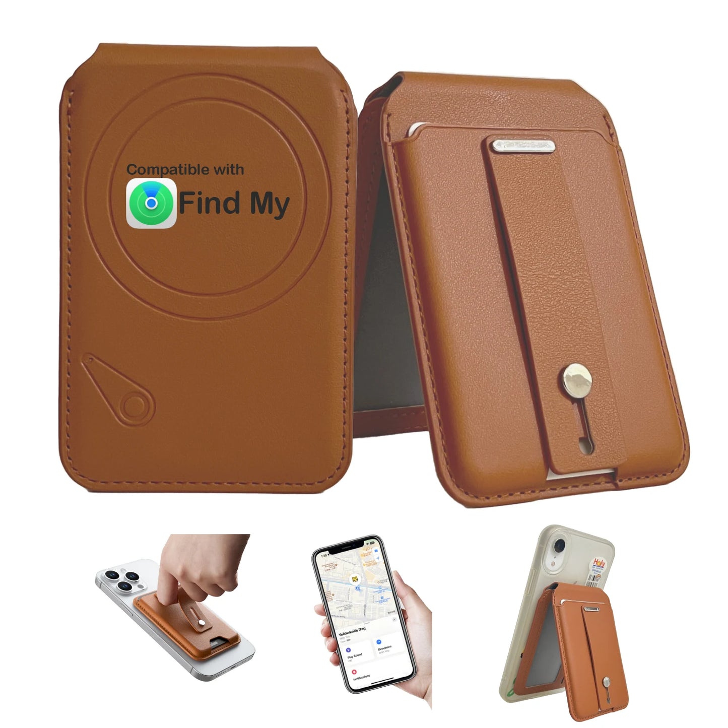 MagSafe Wallet with Find My, 3000g Magnet Strength and Adjustable Stand