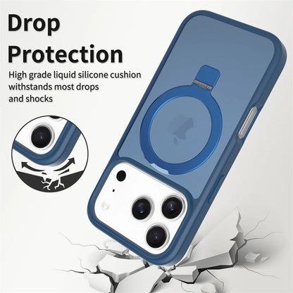 Luxury MagSafe Fold Stand Case for iPhone 17 Air 16E 16 15 14 13 12 Pro Max