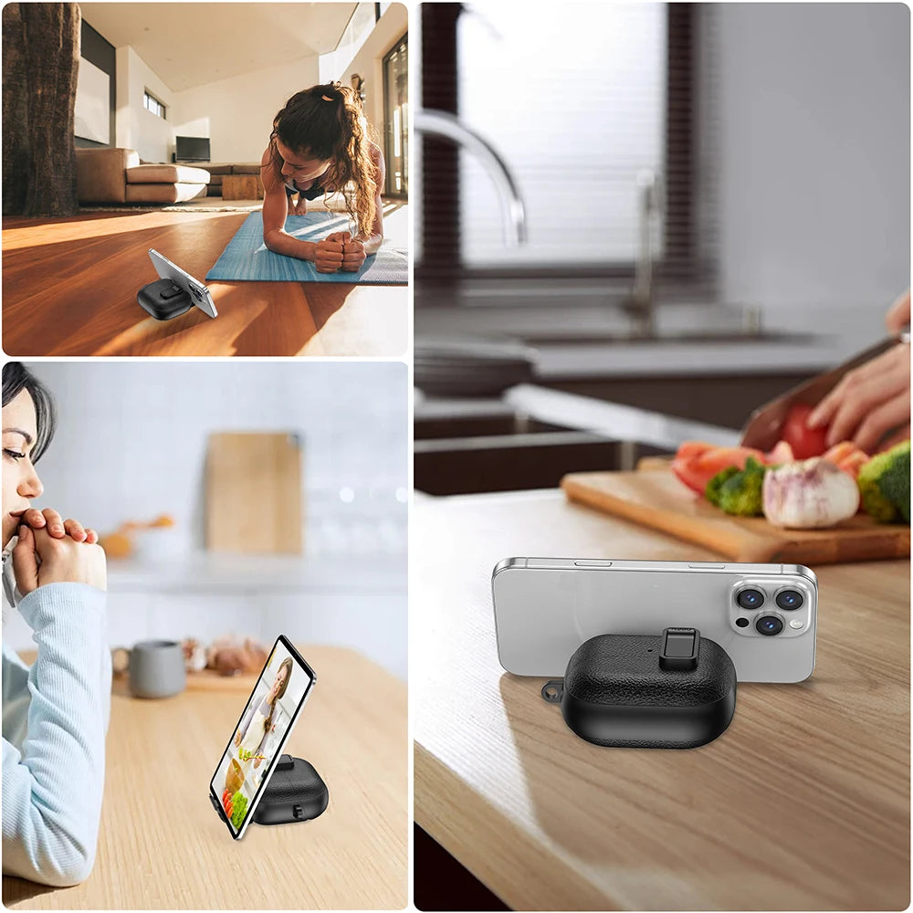 Leather Secure Lock Case for Samsung Galaxy Buds 3 Pro with Bracket Cover