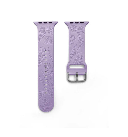 Engraved Silicone Solo Loop Band for Apple Watch Ultra, Series 9–1
