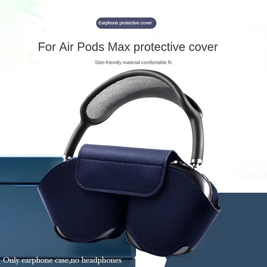 Leather Protective Case for AirPods Max – Handheld Wireless Headphone Bag