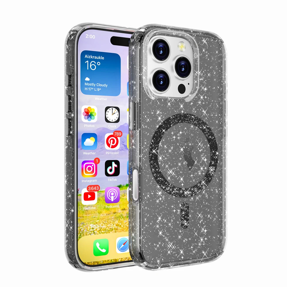 Shiny Candy Color Magnetic MagSafe Case for iPhone 16 15 14 13 12 Pro Max