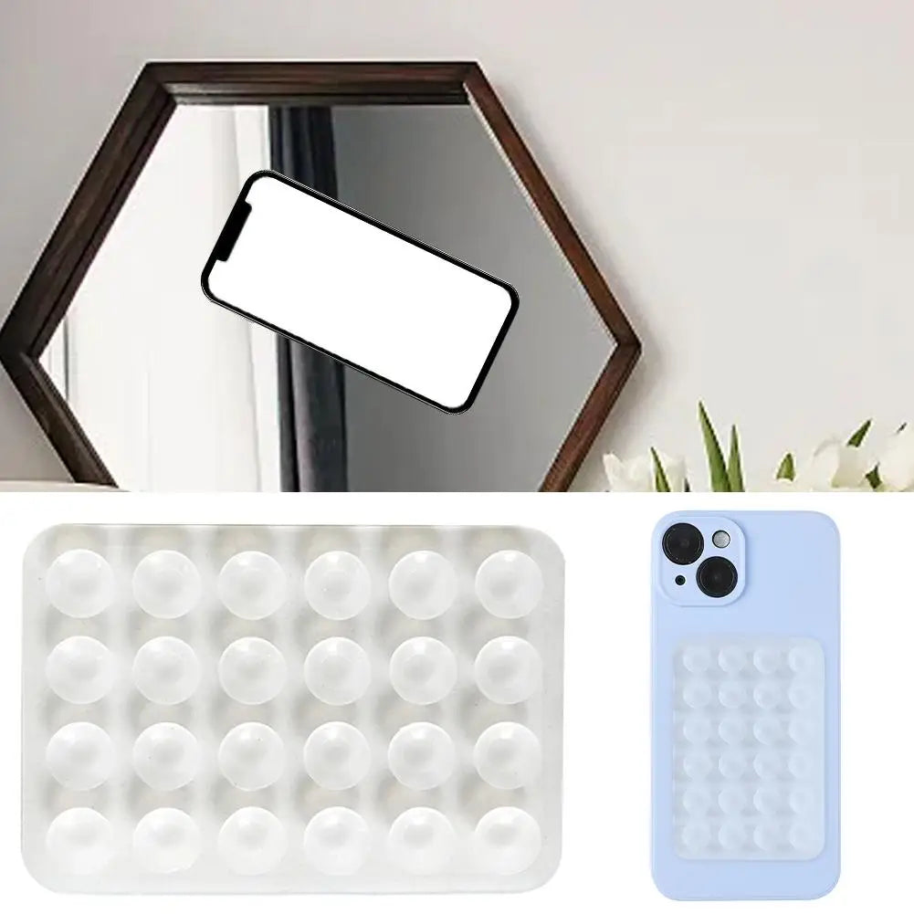 Transparent Silicone Suction Pad Phone Holder Adhesive Rubber Backed Sticker