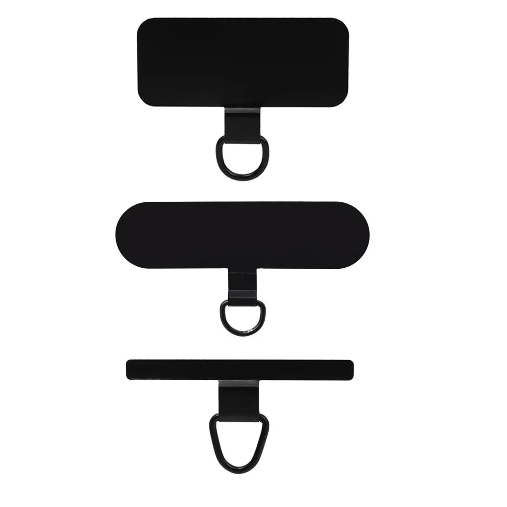3PCS Stainless Steel Phone Lanyard Patch Tabs Ultra-thin Tether Connector Set