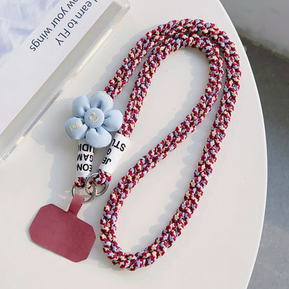 Outdoor Mountaineering Woven Phone Lanyard Women’s Belt Anti-Loss Neck Strap