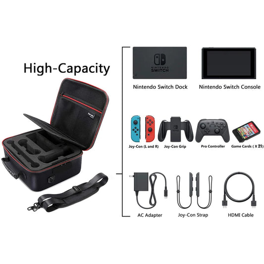 Large Capacity Carrying Case for Nintendo Switch OLED – Game Card Storage Bag