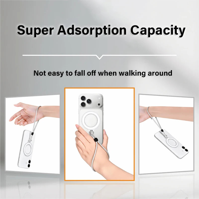 2025 Universal Magnetic Ring Lanyard Detachable Phone Charm Strap for iPhone