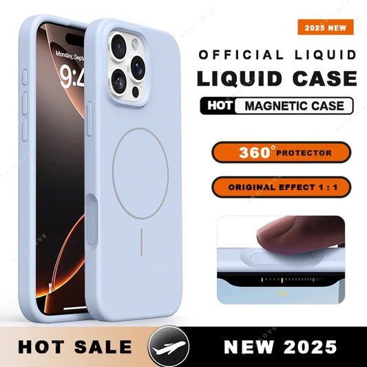 MagSafe Liquid Silicone Case with Lanyard for iPhone 14 Series