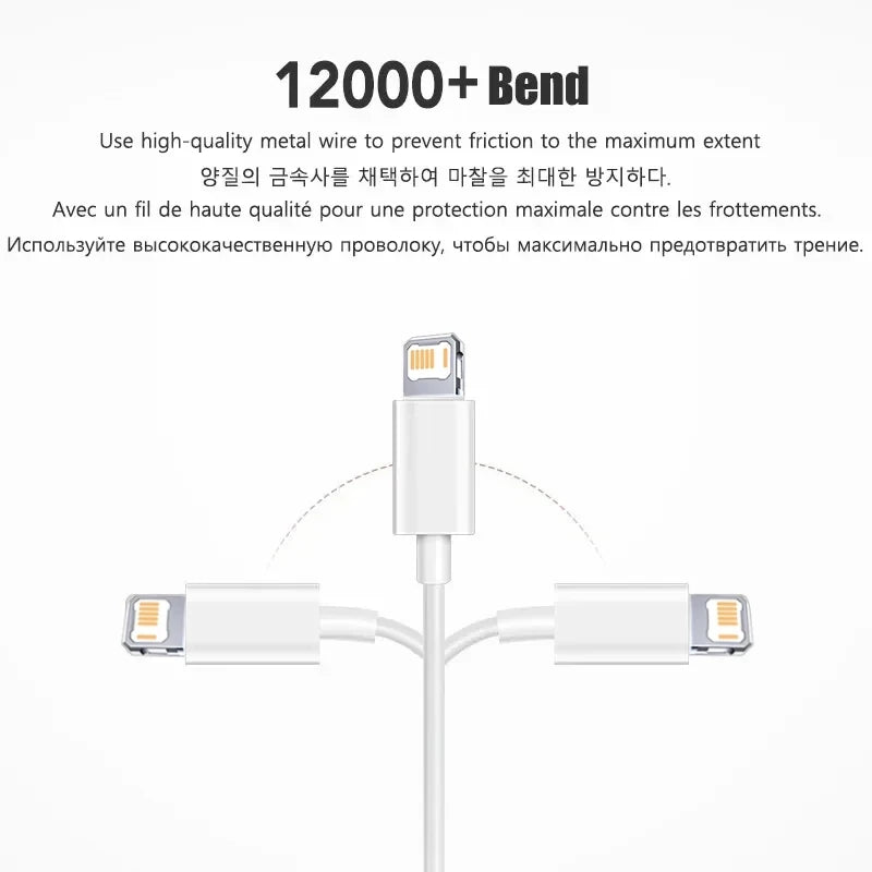 20W PD USB-C to Lightning Fast Charger Cable | For iPhone 14–X & iPad