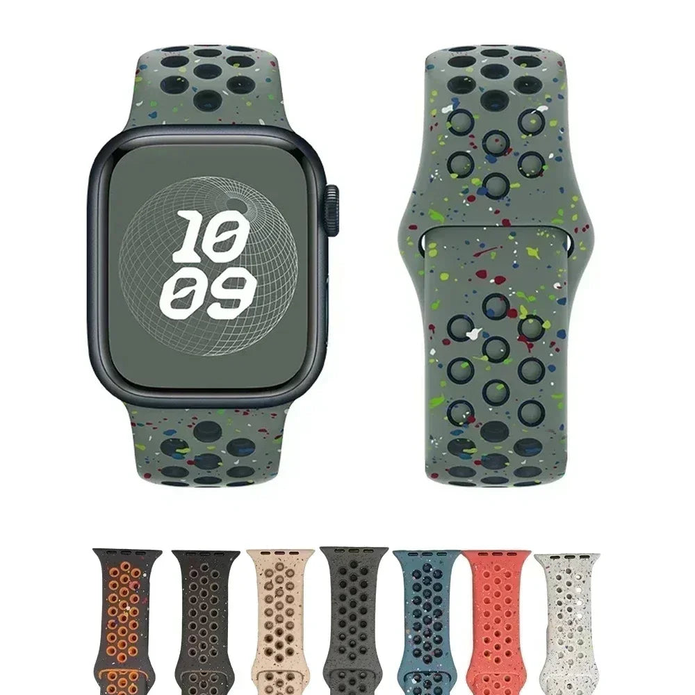 Silicone Sports Strap for Apple Watch Ultra 2 & Series 9–2, 41–49mm Rubber Band