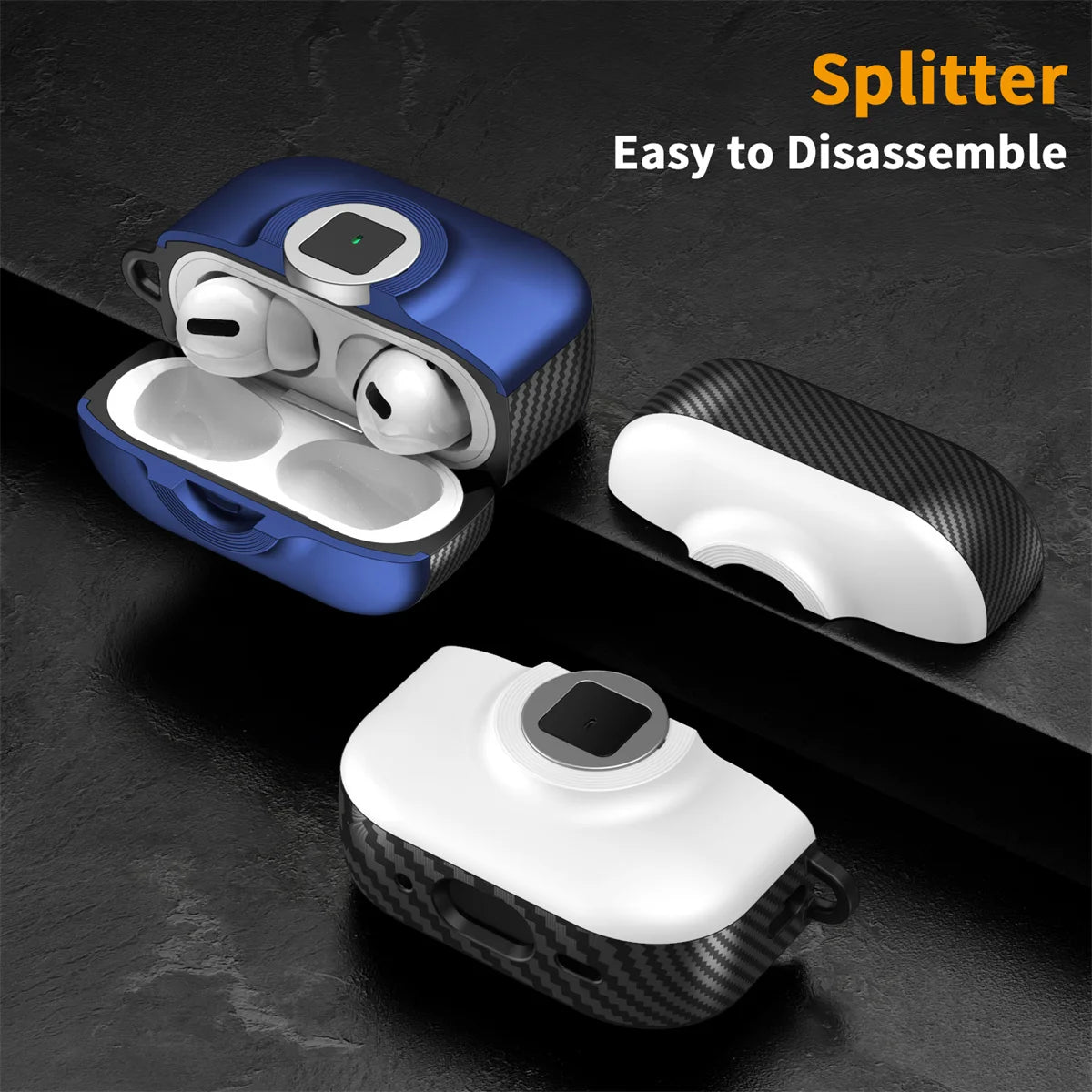 New 2024 AirPods 4th Gen Case with Lock Protective Cover Shockproof Shell for Apple