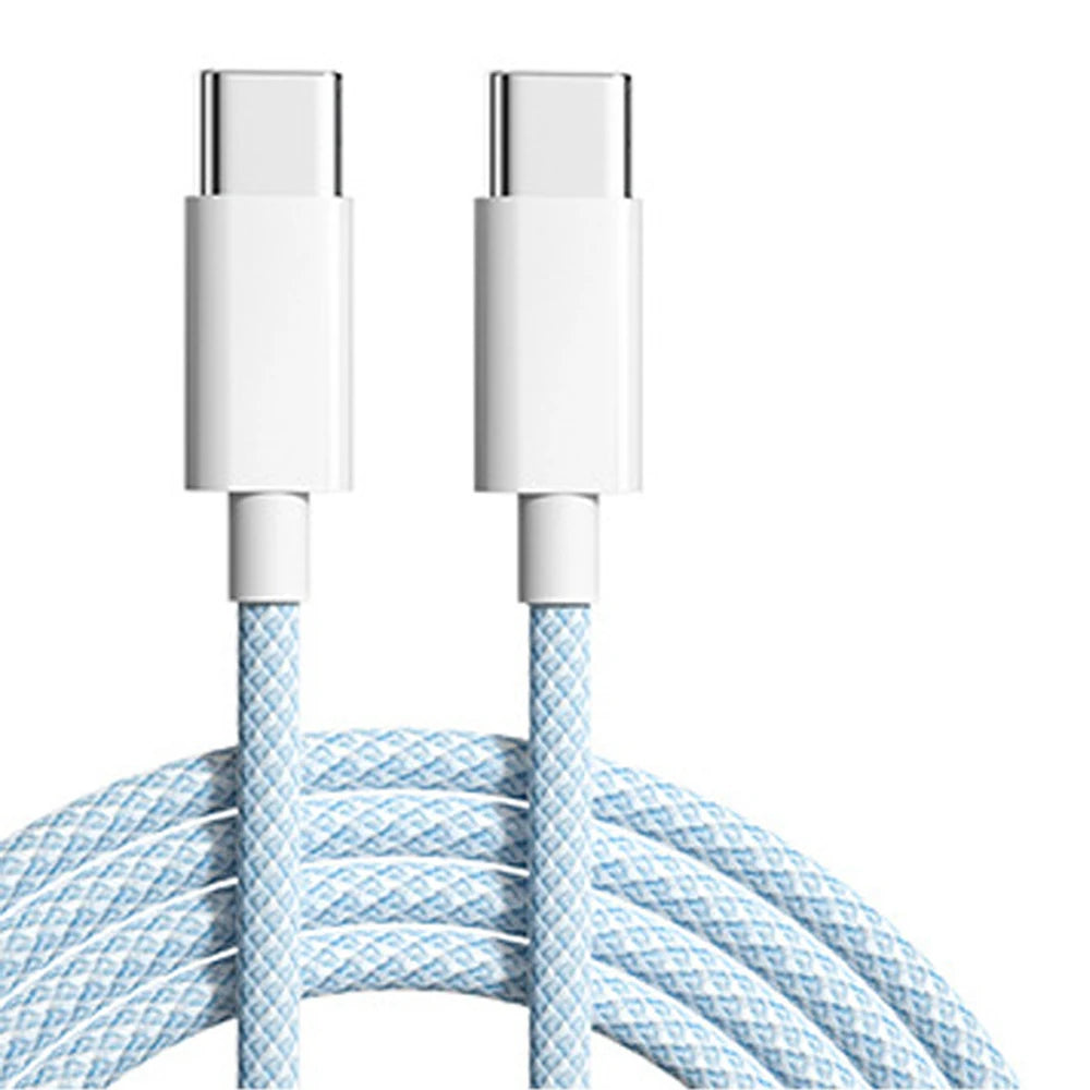 60W 6A USB-C to USB-C Fast Charging Cable – Data & Power for iPhone 15/16 & Android