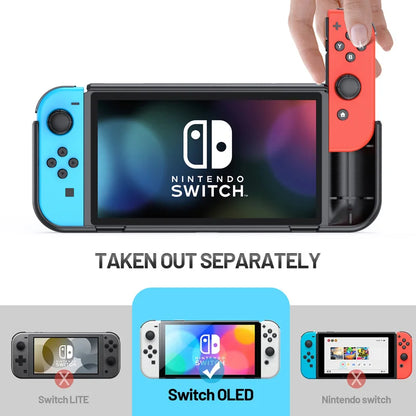 Protective Case for Nintendo Switch OLED – Clear Hard PC Shell with Soft Silicone