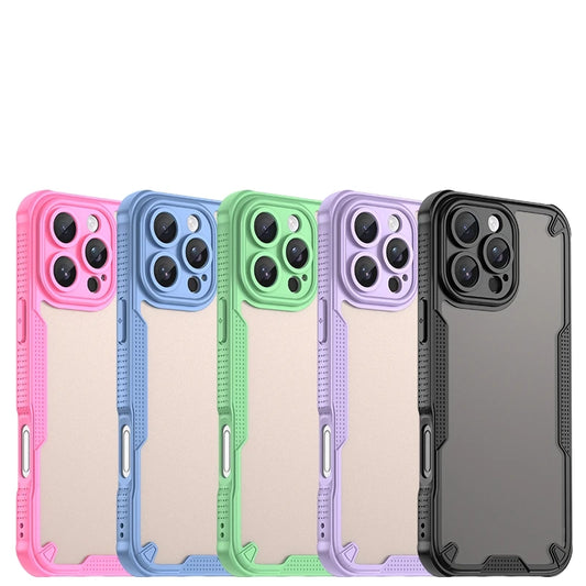 Transparent Acrylic Case with Color Frame for iPhone 14–16 Pro Max