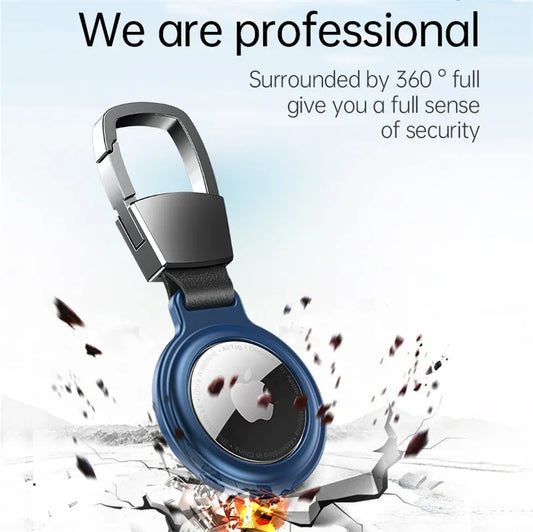 Luxury Metal Magnetic Keychain Protector for Apple AirTag – Protective Bumper Case