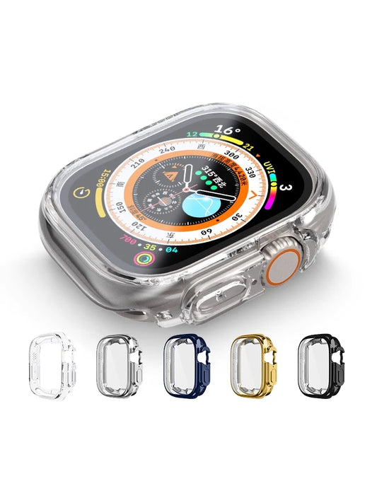 Soft TPU Cover Case for Apple Watch Ultra 2 49mm, Protective Bumper & Screen Protector