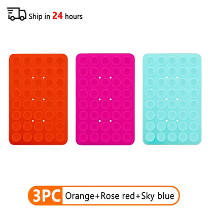 3Pcs Double-Sided Silicone Suction Cup Phone Stand for Hands-Free Selfies & Videos