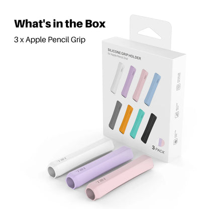 Non-Slip Silicone Pen Grip Cover for Apple Pencil 1/2/3 USB-C Models