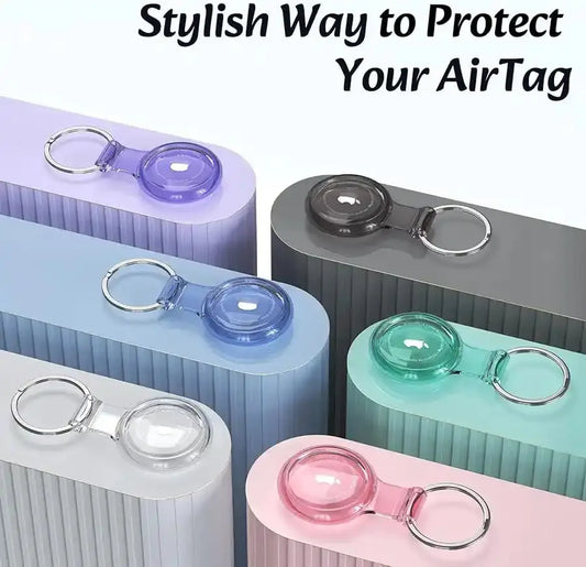 Waterproof AirTag Key Ring Holder, Fully Sealed Compatible with Apple AirTag, Colored