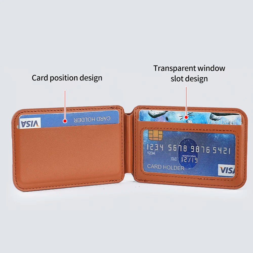 MagSafe Vegan Leather Wallet Stand for iPhone 16 15 14 13 12 11 Pro Max