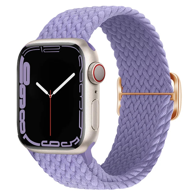 Elastic Braided Strap for Apple Watch Ultra 49mm and Series 9–SE, 45–38mm