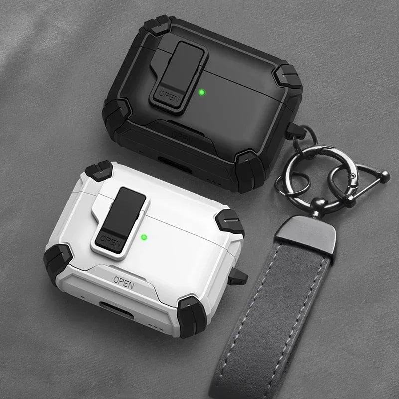 Security Lock Shockproof Cover for AirPods Pro 2 & 3, 2nd Gen 2023 Protective Case