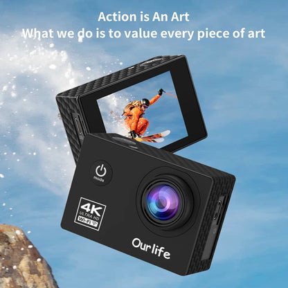 4K Ultra HD Action Camera | 16MP Wi-Fi Sports Cam with 2.0" Screen & 30M Waterproof