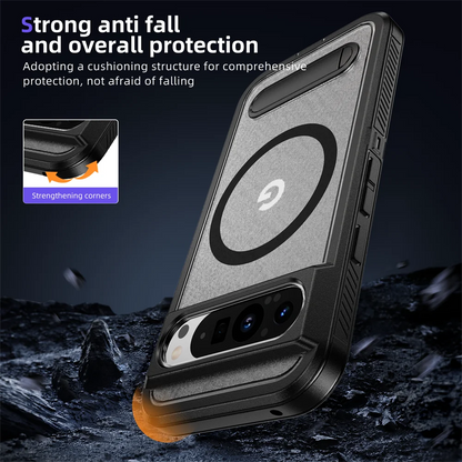 Magnetic Armor Stand Case for Google Pixel 9/8 Pro XL 8A Shockproof Cover