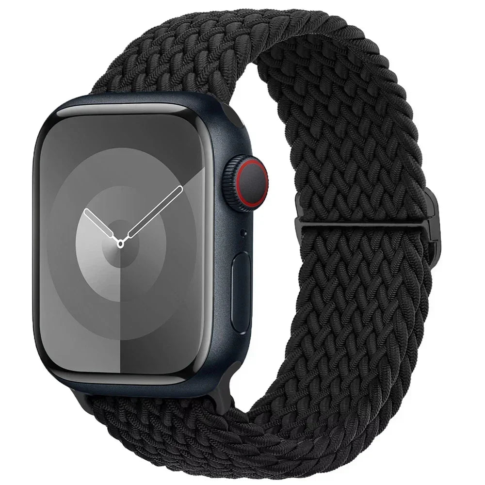 Braided Solo Loop for Apple Watch Ultra & Series 10–3 SE Elastic Band