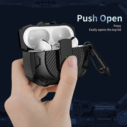 Security Lock Armor Case for AirPods Pro 2/1/2/3 with Wireless Charging