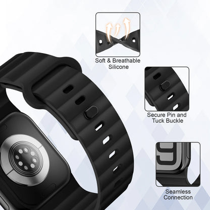 Sport Silicone Strap for Apple Watch Ultra 2 Series 10 9 8 7 SE 49–40mm Bands