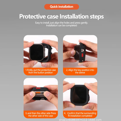 Soft Silicone Protective Case Cover for Apple Watch 41–49mm Series 4–10