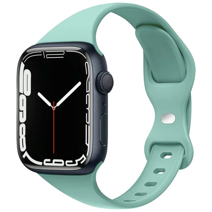 Slim Silicone Sport Strap for Apple Watch 38-49mm Series 3 to Ultra 2
