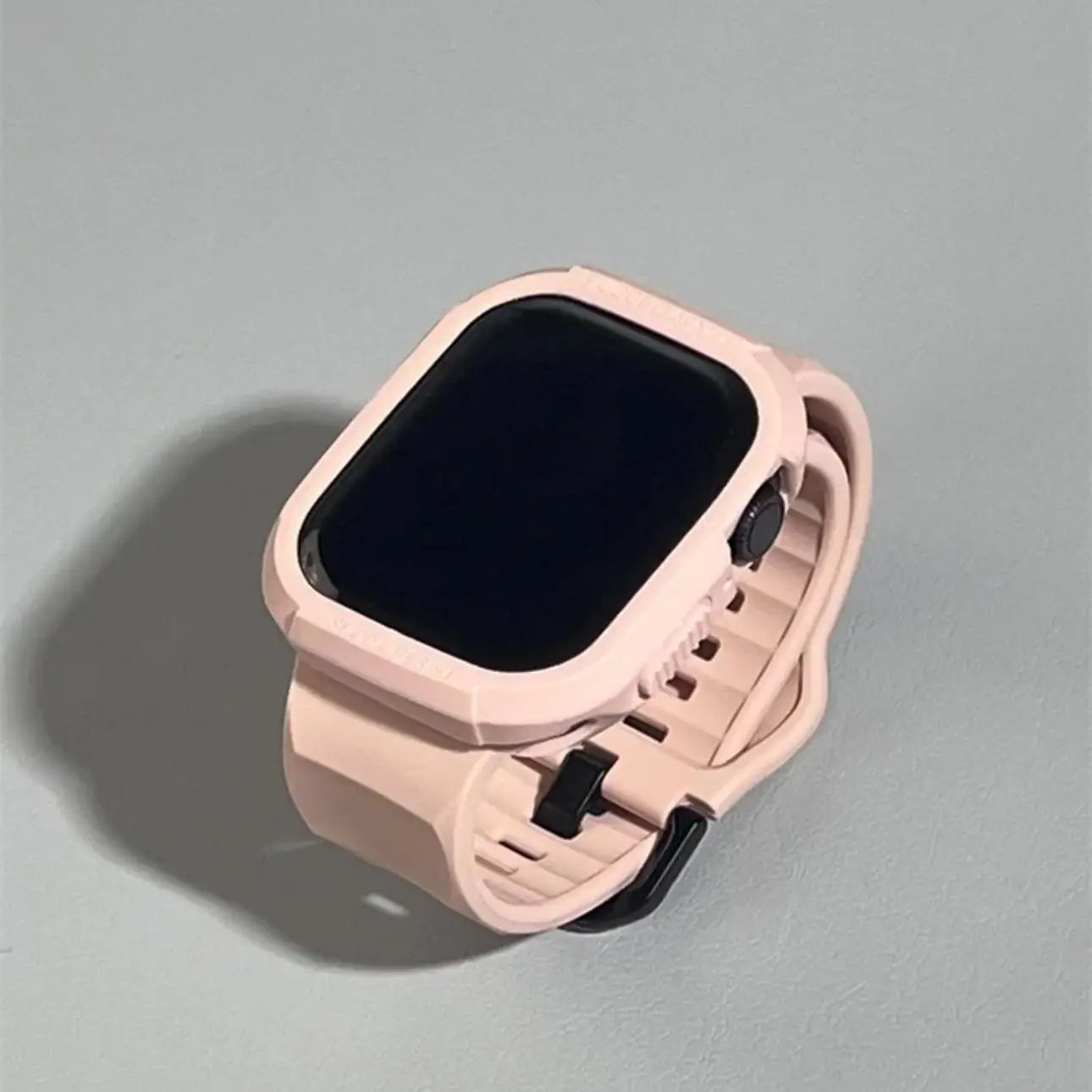 Silicone Case with Strap for Apple Watch 38–46mm Series Ultra 3–5