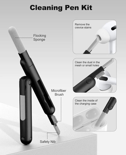 Secure Lock AirPods Pro 3 Case with Cleaner Kit and Keychain for 3rd Gen AirPods