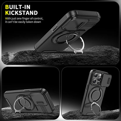 360° Rotating Ring Holder Car Mount Case for iPhone 16 15 14 Pro Max