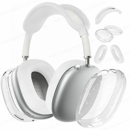 3D Transparent Glitter Case for AirPods Max – Shock & Dust Protection