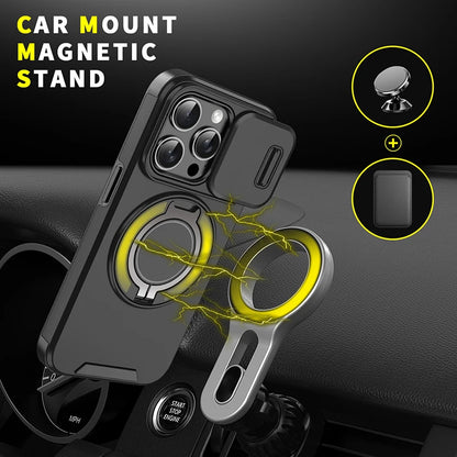 360° Rotating Ring Holder Car Mount Case for iPhone 16 15 14 Pro Max