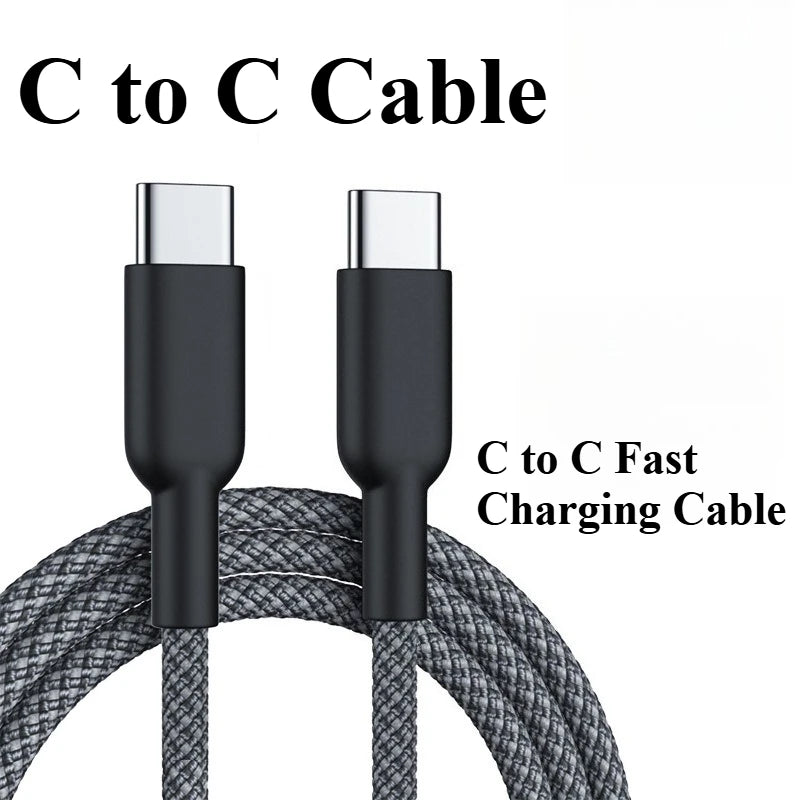 PD60W Type-C to Type-C Fast Charging Cable For iPhone Samsung Xiaomi iPad
