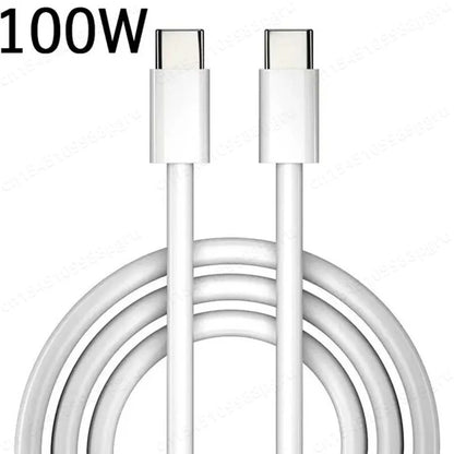 PD 100W/60W USB-C to USB-C Fast Charging Cable | Data Line for Laptop & Phone