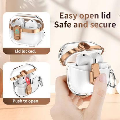 Transparent Lock Case for Samsung Galaxy Buds 3/3 Pro – Anti-Fall Protective Cover