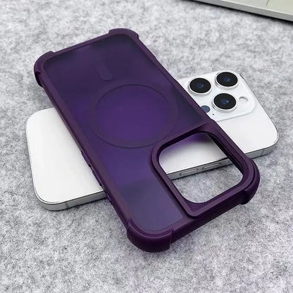 Magnetic Luxury Matte Shockproof Armor Case for iPhone 16–11 Series, MagSafe Ready