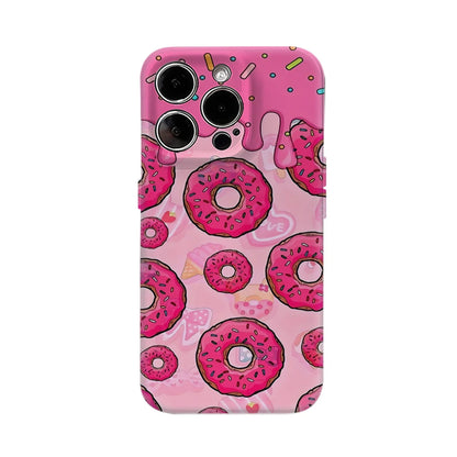 Pink Donut Delight Case for iPhone 17 16 15 14 13 12 11 Pro Max Plus
