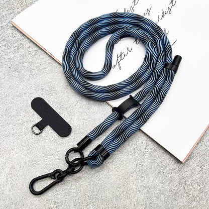 150cm Adjustable Crossbody Phone Lanyard Strap with Patch & Neck Rope