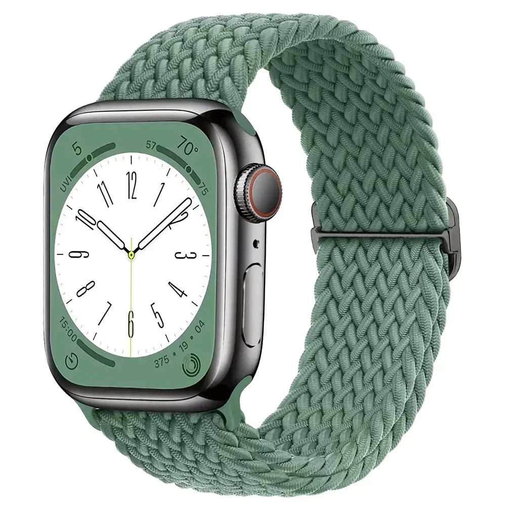 Braided Elastic Strap for Apple Watch Ultra 2 49mm Series 10 9 8 7 SE 6 5 4