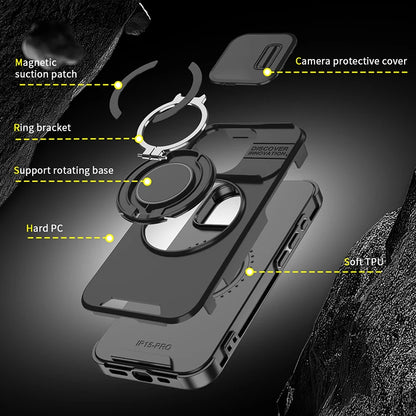 360° Rotating Ring Stand Car Case for iPhone 15 13 12 11 Pro Max Plus