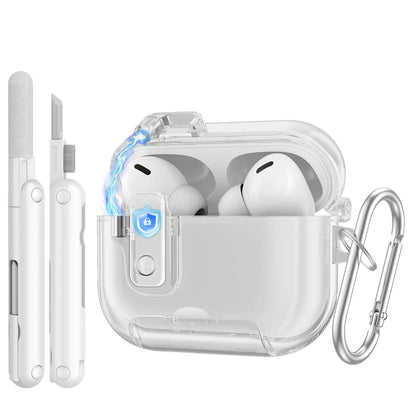 Clear Soft TPU Case for AirPods Pro 3 – Shockproof Cover with Cleaner Kit (2025)